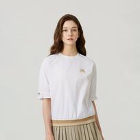 Martin Golf Puff Sleeve Round Neck Shirts_White White/4