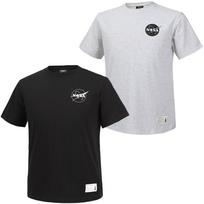 Nasa Unisex Cotton Round Neck Short Sleeve T-Shirt 2-Piece Set [Black + White] 100