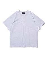 Cargo Bros Henley Neck Cool Aero Short Sleeve T-Shirt (Light Gray) Free