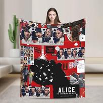 Arisu TV Alice In Borderland Movie Blankets Quality Warm Soft Throw Blanket Winter Airplane Travel Living Room Funny Bedspread Size: 75*100cm, Weight: 230 GSM