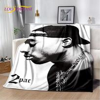 Rapper Eminem Tupac 2pac Hip-Hop Music Rap God Blanket,Soft Throw Blanket for Home Bedroom Bed Sofa Picnic Travel Cover Gift Size: 75*100cm, Weight: 230 GSM