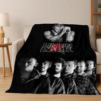 Classic L-Linkin Park Sign Rock Band Art Flannel Blanket,Cozy Soft Throw Blanket for Home Bedroom Bed Sofa Picnic Cover Gift Kid Size: 75*100cm, Weight: 230 GSM