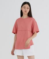 Modern Able Raw Edge T-Shirt - Pink Free