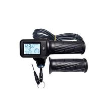 24V/36V/48V Sukamas akceleratorius su LCD ekranu ir rakteliu Sukamas droselio rankena elektriniam paspirtukui Ebike Atsarginė dalis juoda