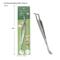 Custom Logo 2 in 1 Tick Remover Tool, Professional Tick Removal Tweezers, Ticks Remover Suitable for Dogs, Cats