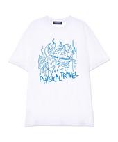 Astral Projection Physical Travel Supima Cotton Round Neck Short Sleeve T-Shirt_White L