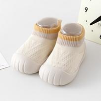 First Walker Baby Breathable Infant Toddler Sock Shoes Soft Rubber Sole Kids Girls Boys Slip-On Casual Anti-Slip All Seasons 11.5cm