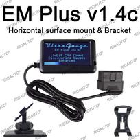 UltraGauge OBD2 Skaityti laukiančius gedimų kodus Skenavimas Ridos skaičiuoklis Pavarų dėžės temperatūros skaitytuvas EM Plus V1.4c 3 inches(7.62cm)&Corded Electric black