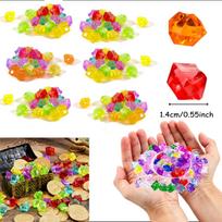 Pirate Party Favors Fake Gold Coins Gems Treasure Hunt Game Fillers Birthday Halloween Adventure Themed Event Party Supplies 100PCS deimantas