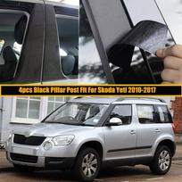 Tinka Skoda Yeti 2010 2011 2012 2013 2014 2015 2016 2017 Langų statramsčių apdailos lipdukai Apdaila Blizgūs juodi