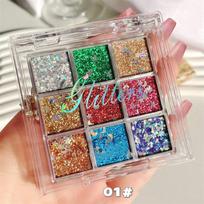 4/7/9 Colors Eyeshadow Palette Matte Glitter Eyes Makeup Diamond Shimmer Sequins Pearly Waterproof Lasting Eyeshadow Shiny Makeup