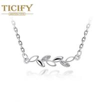 Pastoral Simple and Fashionable Olive Branches Leaf Styling Personalized Necklace balta