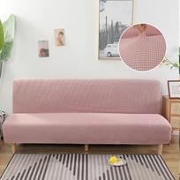 Poliarinės vilnos sofos-lovos užvalkalas be porankių svetainei, tamprūs sulankstomos sofos-sofos, užvalkalai sofos-lovos namams Z Size 160-190cm rožinė