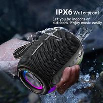 Bluetooth 5.3 Garsiakalbis Nešiojamas Hifi Belaidis Garsiakalbis USB Lauko Mini Garsiakalbis Muzika RGB šviesos atkūrimas Speaker juoda