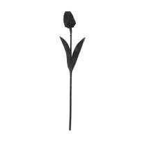 Artificial Tulips Flowers Black Silk Cloth Iron Wire Decorative Simulation Fake Flower for Wedding