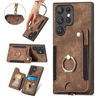 Ring Holder Phone Case for Samsung Galaxy S23 S21 FE S25 S24 S22 Ultra Plus A16 A06 A36 A15 A54 A53 A34  Wallet Card Slot Cover Galaxy A36