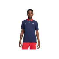 Nike Dri-FIT Futbolo Polo Paris Saint-Germain Drėgmę sugeriantis Patogus trumpomis rankovėmis Polo Vyriški viršutiniai drabužiai Vidurnakčio mėlyna FZ7245-410 M