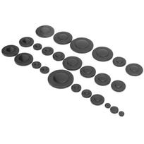 25Pcs Saxophone Pad Real Sheepskin ABS Alto Sax Accessories Wind Instrument Repair PartsBlack juoda