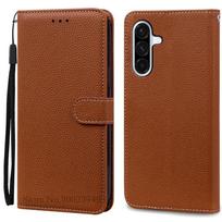 Dėklas Samsung A36 Odinis atverčiamas piniginės dangtelis Samsung Galaxy A36 5G dėklui Minkštas silikoninis knygos viršelis Coque Fundas Shell For Samsung A36 5G ruda