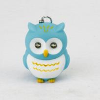 Raktų pakabukas Owl Motociklo Automobilio Raktų Pakabukas Sound Light LED Žibintuvėlis Raktų pakabuko laikiklio krepšys mėlyna