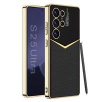 Tinka Samsung S25 Ultra mobiliojo telefono dėklas Galvanizuotas paprastos odos Jazz S25 Apsauga S25plus Itin plonas Anti-fall Paprastas SM-S25