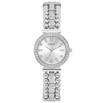 Guess laikrodžiai moterims - Nerūdijančio plieno apyrankė, Elegantiški laikrodžiai su deimantais moterims, Būtinas kasdieniam dėvėjimui GW0401L1 white