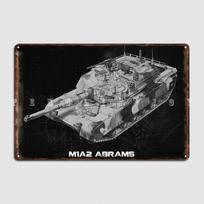 M1a2 Abrams Metalinė Plokštelė Plakatas Kino Salė Garažas Klubas Baras Klasikinis Sienų Tapyba Skardinis Ženklas Plakatai 20x30cm（7.8x11.8inch）