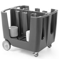 Catering trolley with a cover for transporting plates up to 300mm
