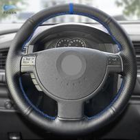 Skirta Opel Corsa C Combo C 2001-2006 Vauxhall Holden Tigra Hand Braid automobilio vairo dangtis Juoda Oda mėlyna linija mėlyna