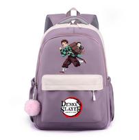 Anime Demon Slayer Printed Backpack for Teenger Student Large Capacity Waterproof Schoolbag Bookbag Women Travel Bag Gift