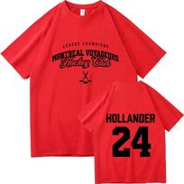 24 Hollander Montreal Voyageurs Merch Tee Hot TV Heated Rivalry T-shirt Unisex Streetwear Women Men Clothing Loose O-neck Shirt S