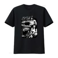 El Gallo Negro Blood In Out Mens Heavyweight Vintage T Shirt Miklo vintage Washed Breathable Unisex streetwear Soft homme S juoda