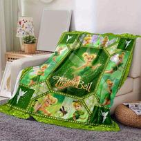 Tinkerbell pledas Itin minkštas, šiltas, jaukus užtiesalas svetainei, sofai, keturiems sezonams Kelioninis aksesuaras Mielas animacinio personažo namų dekoras 80x120cm