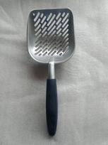 Aluminum Alloy Cat Litter Scoop with Long Handle - Large Size Poop Scooper Herringbone Small (200g)