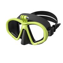 Anti-Fog Freediving Mask with GoPro Mount juoda