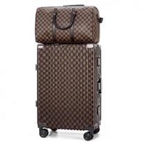 Yuzhan Chessboard Aluminum Frame Spinner Luggage 26-inch