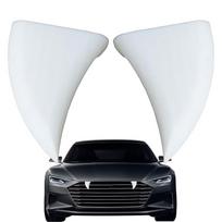 Helovino automobilio dekoracija 3D vampyro iltys Automobilio dantys Balti velnio ragai Bamperio dekoracija Vandeniui atsparūs Helovino automobilio iltys sunkvežimiui ar visureigiui 6.5cmx7.5cm balta