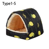 Minkštas žiemos mini narvelis Patogus jūrų kiaulytės lizdas Mažo gyvūno miego guolis Hamsterio namelis Šiltas kilimėlis Type4-XS
