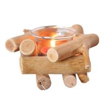 Driftwood Žvakidė Rankų darbo medinė arbatinės žvakidė Rustic žvakės puodelis namų svetainei, miegamajam, virtuvei dekoruoti sena mediena