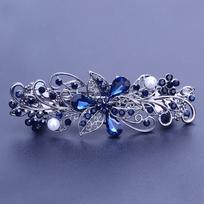 Retro Crystal Small Hairpin Female Spring Chuck Hairpin Duckbill Clip Headdress Adult Back of The Head Ponytail Clip