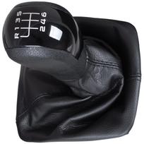 Skoda Octavia II 2004- gear shift knob + gaiter with frame BLACK 6 SPEED