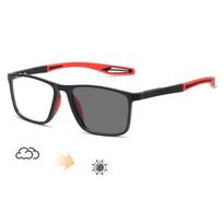 Anti Blue Light Ultra Light Photochromic Myopia Glasses Men's Business Near Sight Eyewear Outdoor Sports Color Changing Goggle -2.0