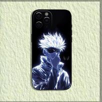 J-Jujutsu K-Kaisen G-Gojo Anime telefono dėklas iPhone 16,15,14,13,12,11,Pro,X,XS,Max,XR,Plus,Mini minkštas juodas dangtelis iPhone12mini