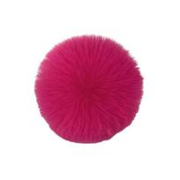 Faux Fur Pom Pom Fluffy Ball with Elastic Loop Cute Plush Ball Bag Charm for Craft Projects Hat Accessories