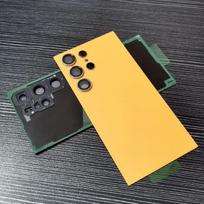 For Samsung Galaxy S24 Ultra Battery Back Cover Glass Rear Housing Cover Replacement With Camera Lens for Galaxy S24Ultra oranžinė