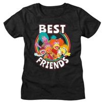 Fraggle Rock Best Friends Womens T Shirt Rainbow Circle Cartoon Jim Henson Graphic T Shirts Unisex Clothing Harajuku S
