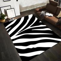 Black and White Zebra Stripe Area Rug for Modern Home Decor  Suitable for use as an anti-slip for living room bedroom sofas 40x60cm( 15x23in )