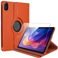 Case + Tempered Glass for Xiaomi Redmi Pad 2, Multi-Angle Rotating Cover Protection Orange oranžinė