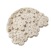 Breathable Hollowed Out Knitted Hat Flowers Casual Beret Cap Summer Fashion Flowers Breathable Cotton Skullies Sun Visor Women smėlis