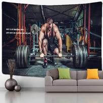 Tapetų jėgos treniruotės sporto salėje 200x180 juoda